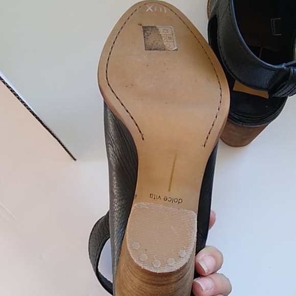 Dolce Vita Black Leather Mule Booties 8.5 - Picture 10 of 14